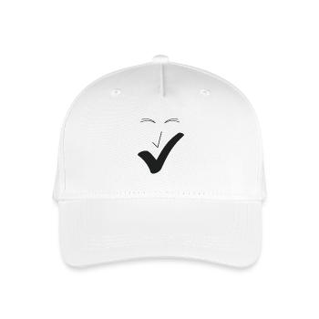 Feines Lächeln Feines Gesicht A01. - Kinder Bio Basecap - Weiß - Vorne