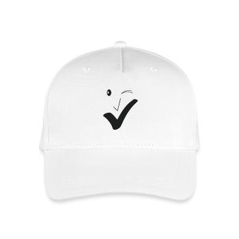Feines Lächeln Feines Gesicht A03. - Kinder Bio Basecap - Weiß - Vorne