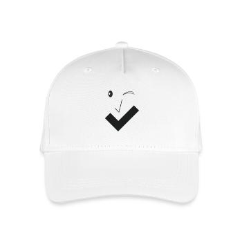 Feines Lächeln - Feines Gesicht B02. - Kinder Bio Basecap - Weiß - Vorne