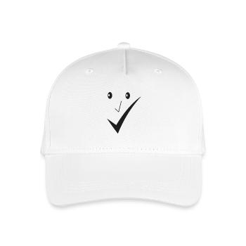 Feines Lächeln - Feines Gesicht D01. - Kinder Bio Basecap - Weiß - Vorne