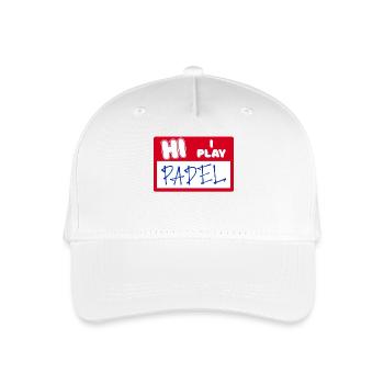 Padel Spieler Statement Schmetterball Sportart - Kinder Bio Basecap - Weiß - Vorne