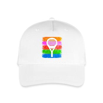 Schläger Sportart Padelspiel Tennis Aufschlag - Kinder Bio Basecap - Weiß - Vorne