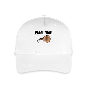 Sportart Spieler Padel Statement Schläger Turnier - Kinder Bio Basecap - Weiß - Vorne