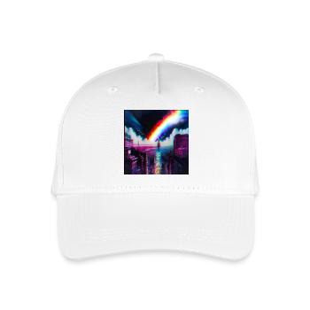 Regenbogen City Art Futuristisch - Kinder Bio Basecap - Weiß - Vorne