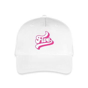 Five 5th Birthday For Girls 5 Years Old - Organic Kids’ Baseball Cap - white - Front