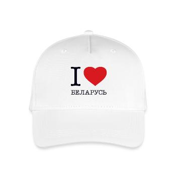 I LOVE BELARUS Weißrussland - Kinder Bio Basecap - Weiß - Vorne