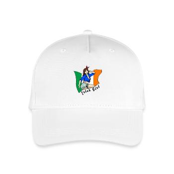 Irisches Mädchen Flaggen Design - Kinder Bio Basecap - Weiß - Vorne