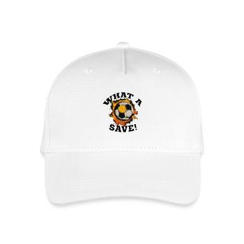 Balle de football - Quelle sauvegarde! - Casquette de baseball bio Enfant - blanc - Devant