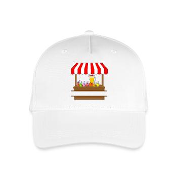 Marktstand mit Smoothies - Kinder Bio Basecap - Weiß - Vorne