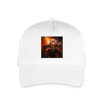 Santa rides through hell flying devil birth - Organic Kids’ Baseball Cap - white - Front