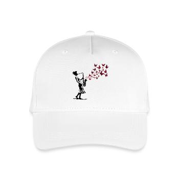 Musique de saxophone Style Art de rue papillon - Casquette de baseball bio Enfant - blanc - Devant