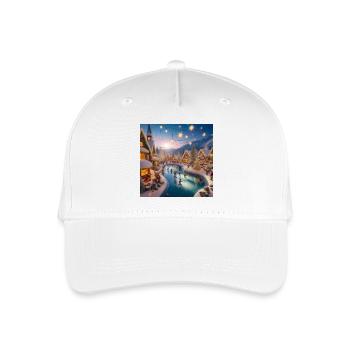 Village Scandinave Noël - Casquette de baseball bio Enfant - blanc - Devant