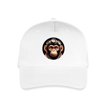 Affe Zeitreisender Zeitreise - Kinder Bio Basecap - Weiß - Vorne