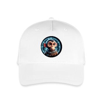 Monkey as an astronaut in space - Organic Kids’ Baseball Cap - white - Front