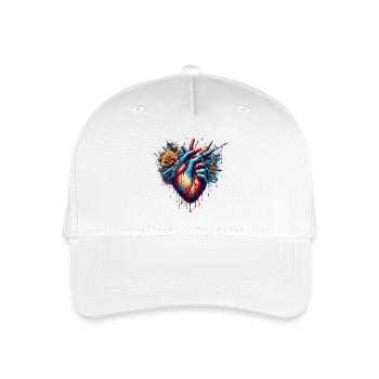 Anti War Heart - Organic Kids’ Baseball Cap - white - Front