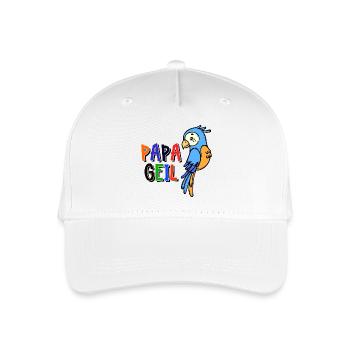 Dschungel Zoo Spruch Zootiere Afrika Papagei - Kinder Bio Basecap - Weiß - Vorne