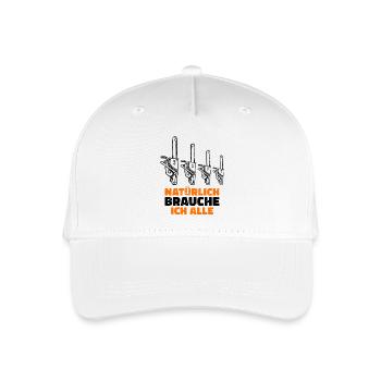 Bois de chauffage scie bûcheron déclaration forestier - Casquette de baseball bio Enfant - blanc - Devant