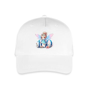 100 Jahre Fee Elfe süß Geburtstag Geschenk - Kinder Bio Basecap - Weiß - Vorne