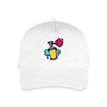 Kunst Graffiti Sprayer Spraydose Street Art - Kinder Bio Basecap - Weiß - Vorne