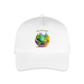 Rette den Planeten - Kinder Bio Basecap - Weiß - Vorne