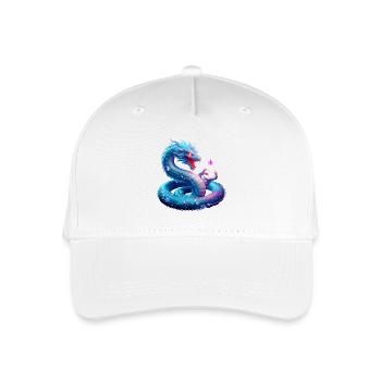 Drache (03) - Kinder Bio Basecap - Weiß - Vorne