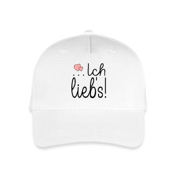 GLÜCKLICH - ICH LIEBE ES - Kinder Bio Basecap - Weiß - Vorne