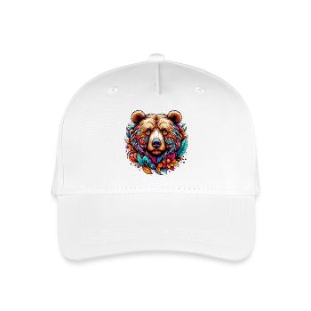 Bär - Kinder Bio Basecap - Weiß - Vorne