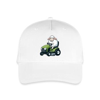 Sheep Lamb Lawn Mower Garden Maintenance - Organic Kids’ Baseball Cap - white - Front