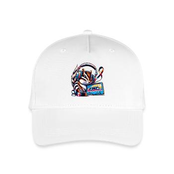 Musical chipmunk with headphones - Organic Kids’ Baseball Cap - white - Front