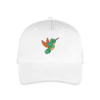 Colibri Mascotte mignonne Personnage de dessin animé Kawaii - Casquette de baseball bio Enfant - blanc - Devant
