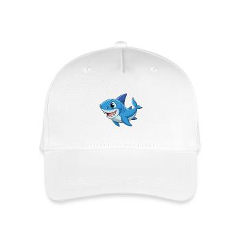 Requin Mignon Mascotte Personnage De Dessin Animé Kawaii - Casquette de baseball bio Enfant - blanc - Devant