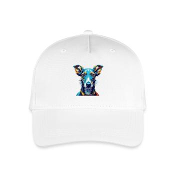 Lévrier italien race de chien dessin animé Kawaii - Casquette de baseball bio Enfant - blanc - Devant