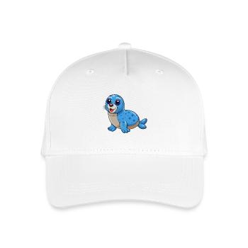Phoque Mascotte mignonne Personnage de dessin animé Kawaii - Casquette de baseball bio Enfant - blanc - Devant