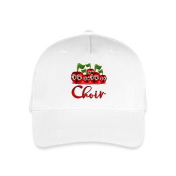 SINGENDE KIRSCHEN - CHORSÄNGER - FRÜCHTE - Kinder Bio Basecap - Weiß - Vorne