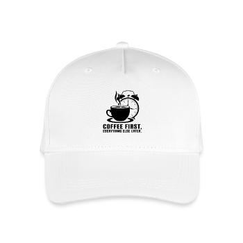 D’abord le café, puis tout le reste - Casquette de baseball bio Enfant - blanc - Devant