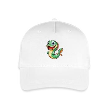 Eel Cute Cartoon Character Kawaii Clipart - Organic Kids’ Baseball Cap - white - Front