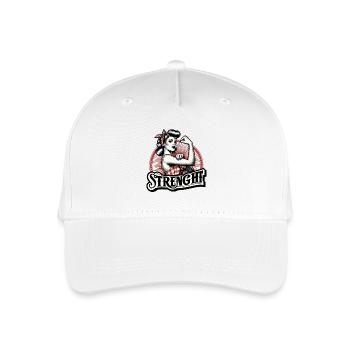 Stärke starke Frau Rockabilly Geschenk - Kinder Bio Basecap - Weiß - Vorne