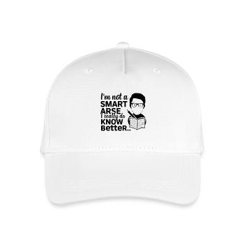 I'm not a smartass, I really know better - Organic Kids’ Baseball Cap - white - Front