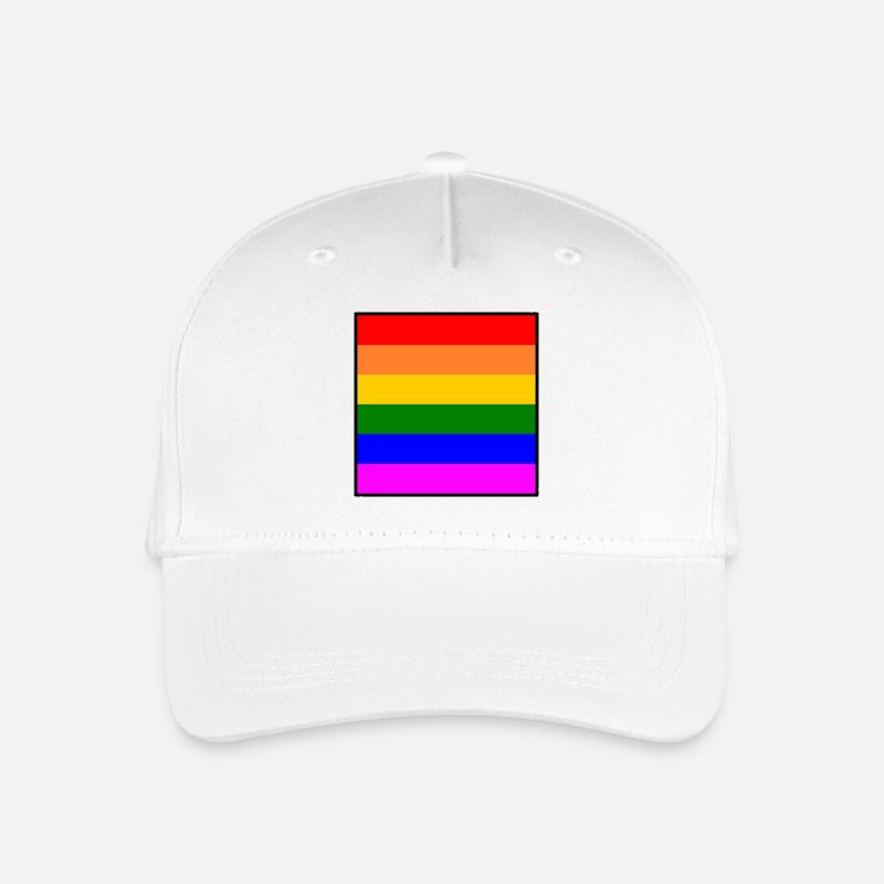 Regenbogen - Kinder Bio Basecap - Weiß