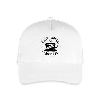Coffee break - priceless - Organic Kids’ Baseball Cap - white - Front