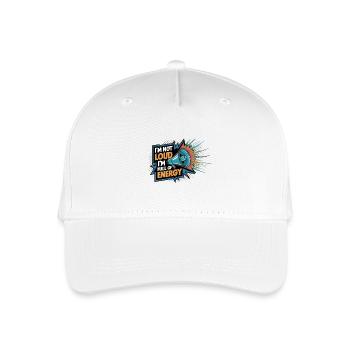 Je ne suis pas bruyant, je suis plein d’énergie. - Casquette de baseball bio Enfant - blanc - Devant