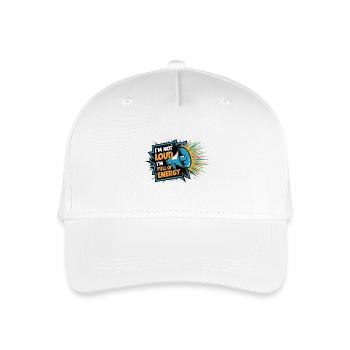 Je ne suis pas bruyant, je suis plein d’énergie. - Casquette de baseball bio Enfant - blanc - Devant