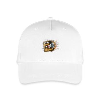 Je ne suis pas bruyant, je suis plein d’énergie. - Casquette de baseball bio Enfant - blanc - Devant