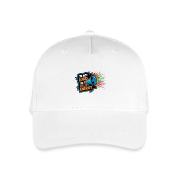 Je ne suis pas bruyant, je suis plein d’énergie. - Casquette de baseball bio Enfant - blanc - Devant