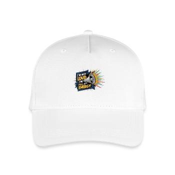 Je ne suis pas bruyant, je suis plein d’énergie. - Casquette de baseball bio Enfant - blanc - Devant