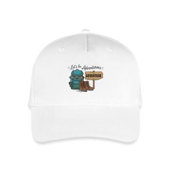 Let's be adventurous. - Organic Kids’ Baseball Cap - white - Front
