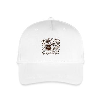 Coffee and cake – the perfect duo. - Organic Kids’ Baseball Cap - white - Front