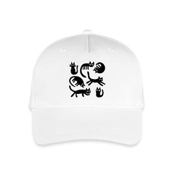 Sept chats chanceux L Noir - Casquette de baseball bio Enfant - blanc - Devant