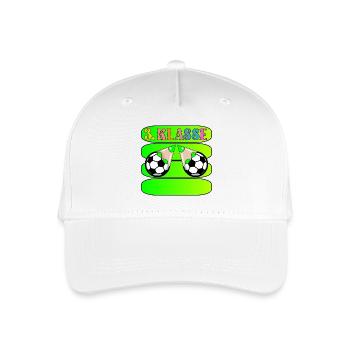 Grundschule 3. Klasse Fußball - Kinder Bio Basecap - Weiß - Vorne
