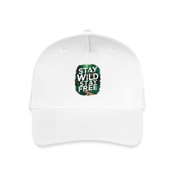 Stay wild, stay free - Organic Kids’ Baseball Cap - white - Front